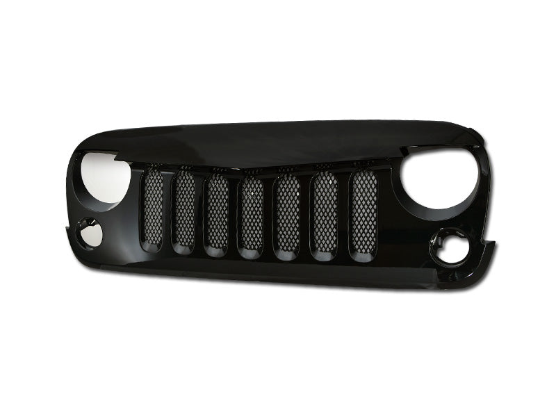 Armordillo 7149281 Mesh Gloss Black ABS Replacement Grille for Select Jeep Wrangler