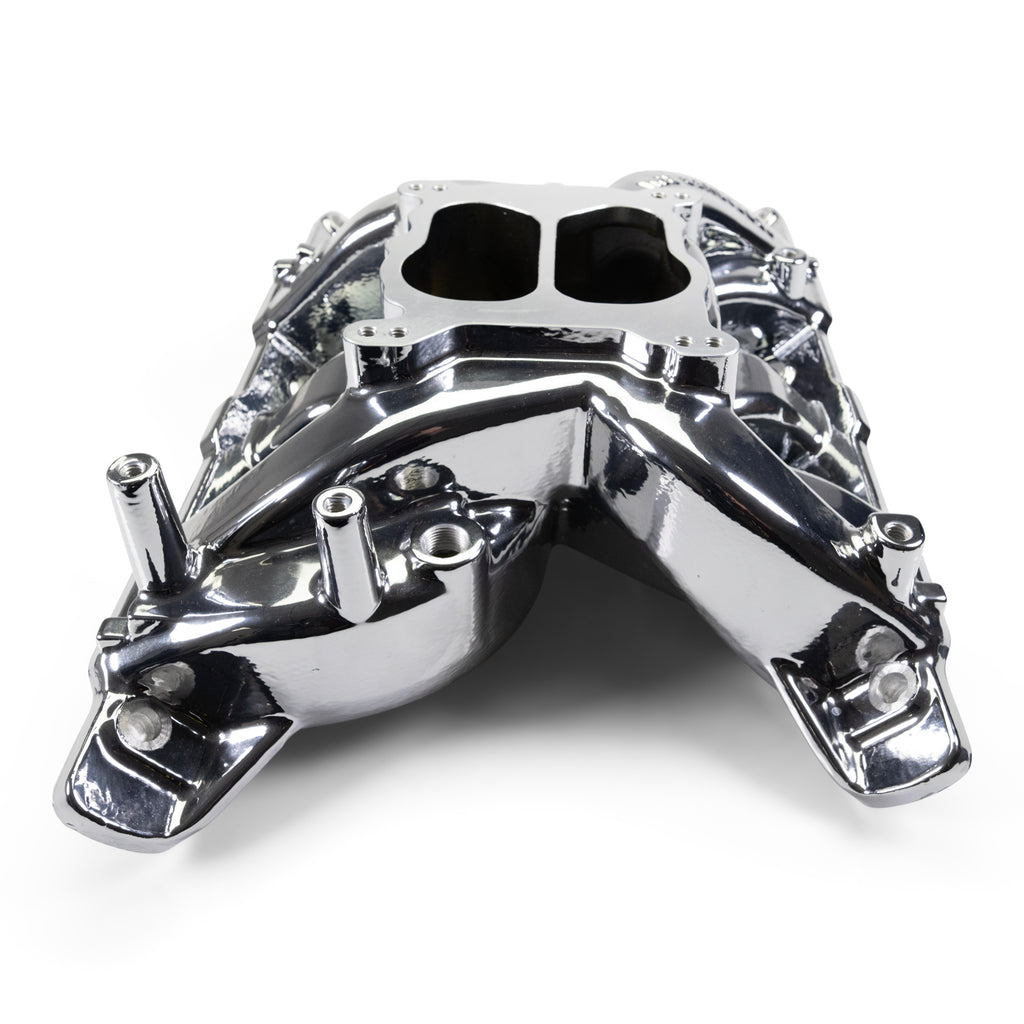 Edelbrock 7156-CP Performer RPM Pontiac 326-455 Intake Manifold, Chrome Plasma Finish