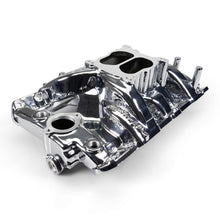 Load image into Gallery viewer, Edelbrock 7156-CP Performer RPM Pontiac 326-455 Intake Manifold, Chrome Plasma Finish