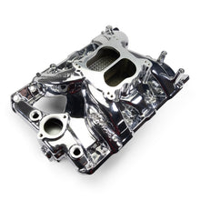 Load image into Gallery viewer, Edelbrock 7156-CP Performer RPM Pontiac 326-455 Intake Manifold, Chrome Plasma Finish