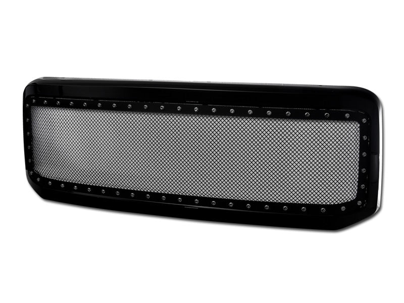 Armordillo 7165274 Rivet Mesh Gloss Black ABS ABS Shell / Metal Mesh Grille for Select Ford F-250 Super Duty, Ford F-350 Super Duty, Ford F-450 Super Duty