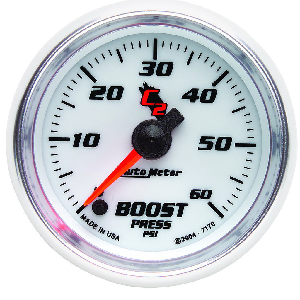 AutoMeter 7170 GAUGE, BOOST, 2 1/16", 60PSI, DIGITAL STEPPER MOTOR, C2