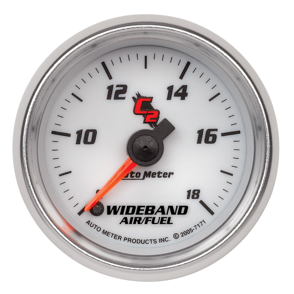 AutoMeter 7171 GAUGE, AIR/FUEL RATIO-WIDEBAND, ANALOG, 2 1/16", 8:1-18:1, STEPPER MOTOR, C2