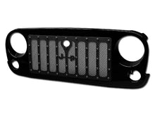 Load image into Gallery viewer, Armordillo 7174702 Gloss Black Studded Mesh Grille for Select Jeep Wrangler