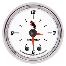 Load image into Gallery viewer, AutoMeter 7185 GAUGE, CLOCK, 2 1/16", 12HR, ANALOG, C2