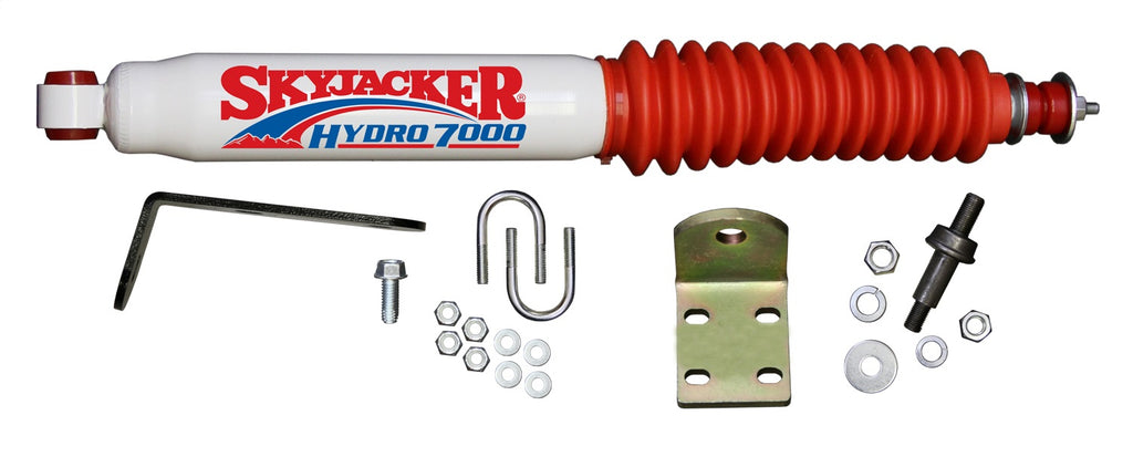 Skyjacker 7196 SNGL STAB KT; WHITE W/RED BO for Select Cadillac Escalade, Cadillac Escalade ESV, Cadillac Escalade EXT, Chevrolet Avalanche 1500, Chevrolet Silverado 1500, Chevrolet Silverado Classic, Chevrolet Suburban 1500, Chevrolet Tahoe, GMC Sierra