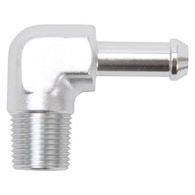 Load image into Gallery viewer, Hose-End-90-Deg-38In-Npt-To-38In-Barb-Clear-Anodize