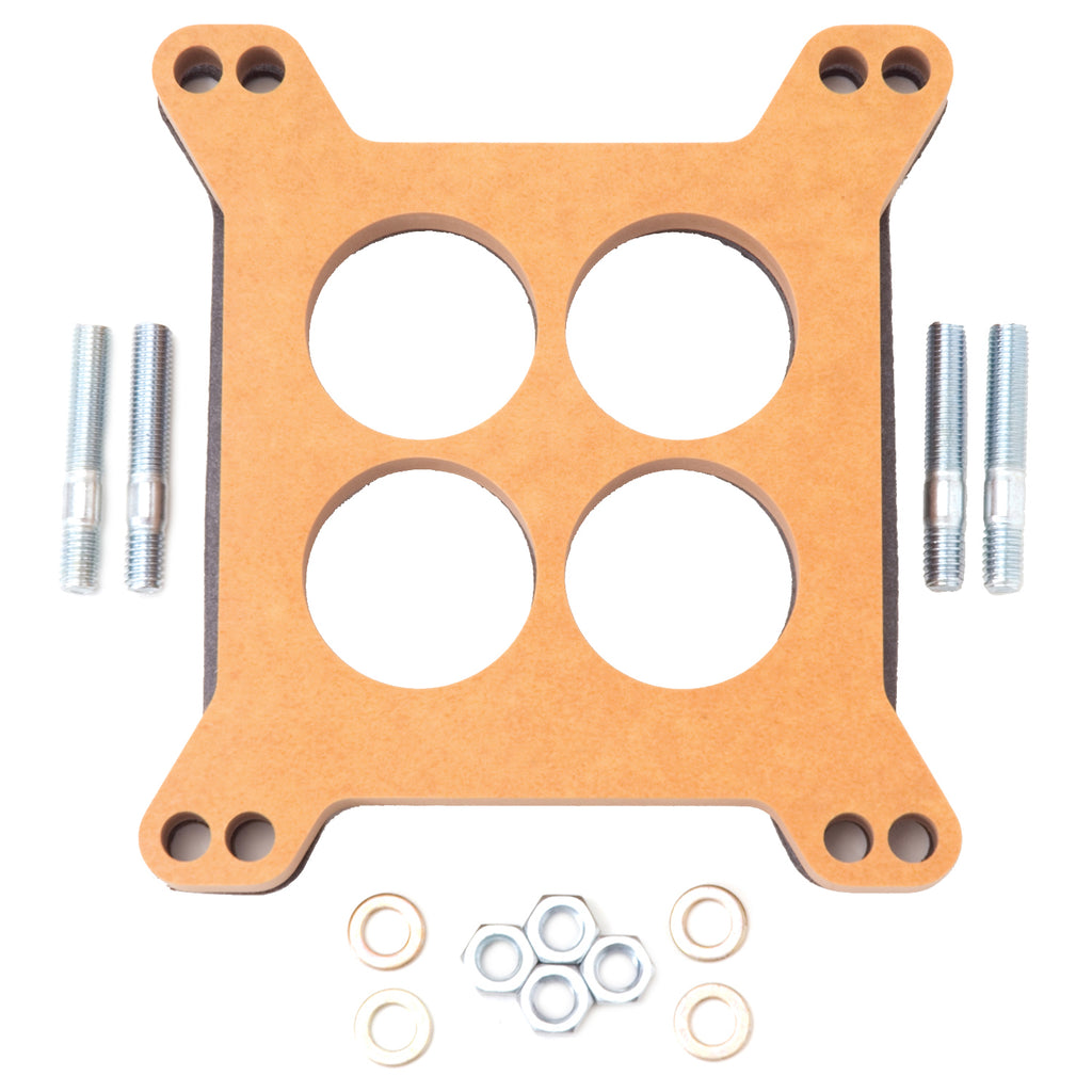 Spacer-Carburetor-12In-Wood-Fiber-Laminate-Four-Hole