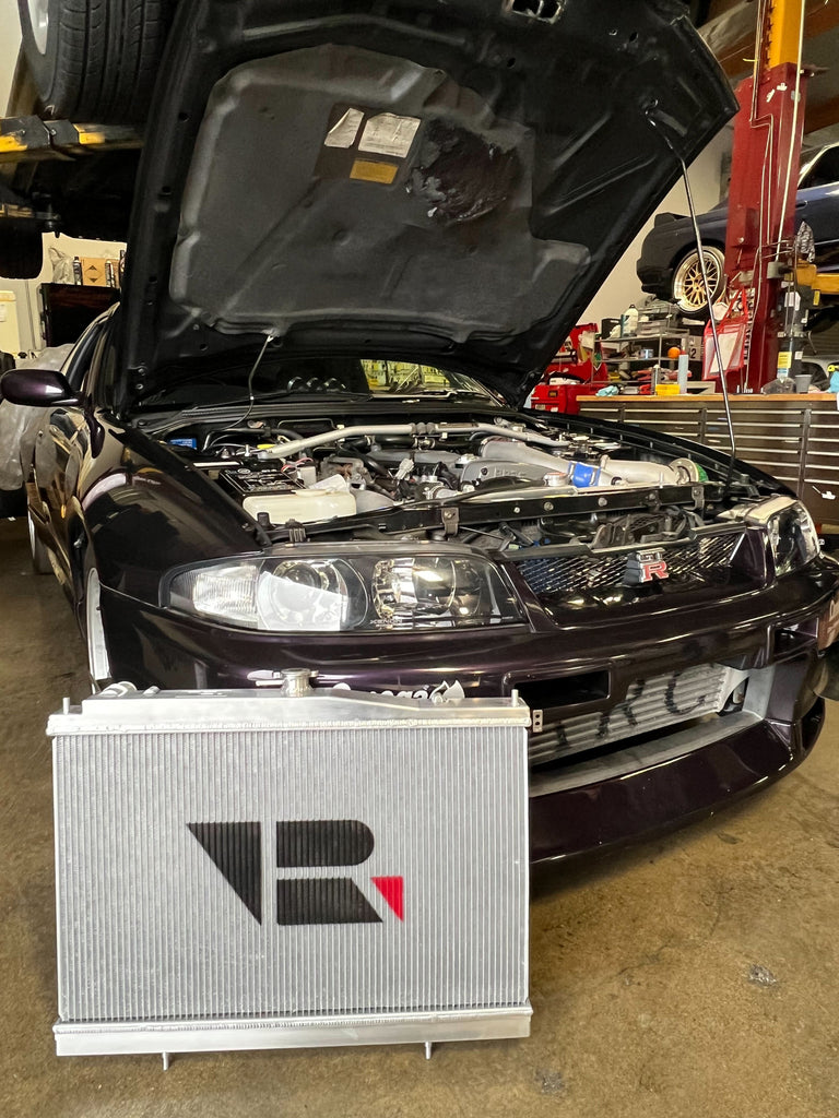 CSF Cooling - Racing & High Performance Division 7219 R33 Skyline GT-R/GTS Full Billet Aluminum High-Performance Radiator - Raw Billet