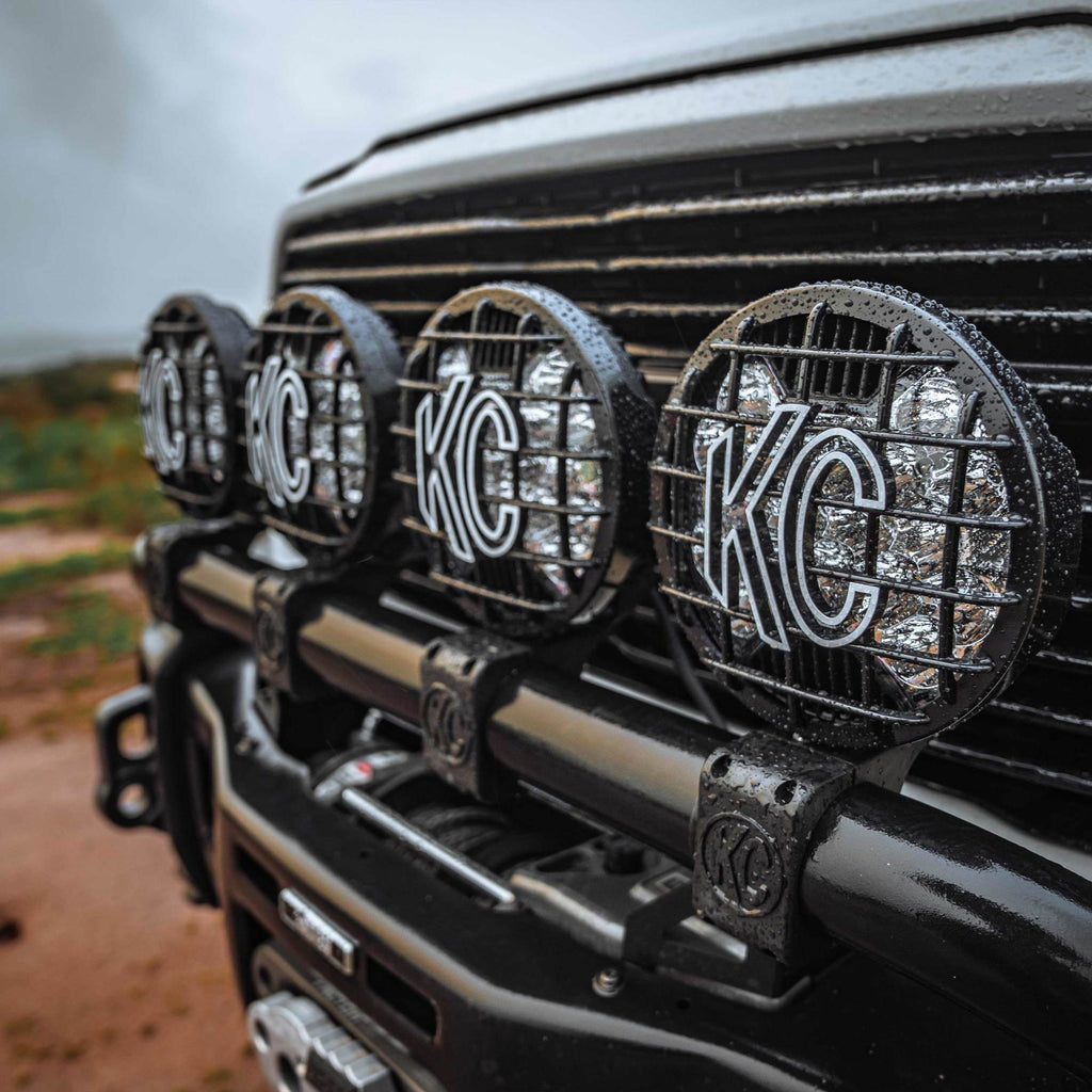 KC HiLiTES 7230 SlimLite 8" LED - Stone Guard - Black