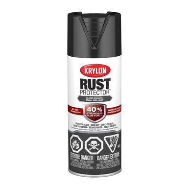 Krylon 469001 Rust Protector™ Enamel, Gloss, Black, 340 g