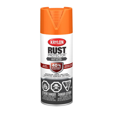 Krylon 469009 Rust Protector™ Enamel, Gloss, Orange, 340 g