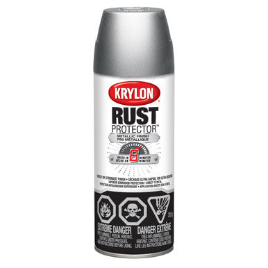 Krylon 469304 Rust Protector™ Enamel, Metallic Silver, 340 g