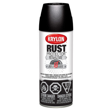 Krylon 469307 Rust Protector™ Metallic Finish, Black, 312 g