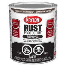 Load image into Gallery viewer, Krylon 469228 Rust Protector™ Brush On Enamel, Gloss, Leather Brown, 946 mL