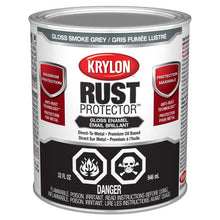 Load image into Gallery viewer, Krylon 469209 Rust Protector™ Brush On Enamel, Gloss, Smoke Gray, 946 mL