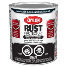Load image into Gallery viewer, Krylon 469214 Rust Protector™ Brush On Enamel, Semi-Gloss, Black, 946 mL
