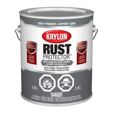 Krylon 469412 Rust Protector™ Brush On Enamel, Gray, 3.78 L