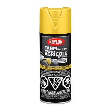 Krylon 41934 Farm & Implement Spray Paint, High Gloss, Tractor Yellow - 340g