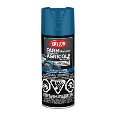 Krylon 41936 Farm & Implement Spray Paint, High Gloss, Ford Blue - 340g