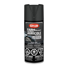 Load image into Gallery viewer, Krylon 41935 Farm &amp; Implement Spray Paint, Low Gloss, Black - 340g