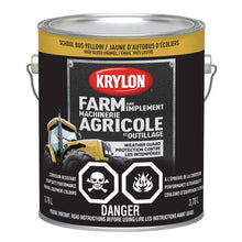 Load image into Gallery viewer, Krylon 41976 Farm &amp; Implement Paint Brush On, High Gloss, School Bus Yellow - 3.78L