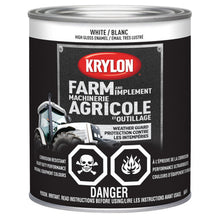 Load image into Gallery viewer, Krylon 42021 Farm &amp; Implement Paint Brush On, High Gloss, White - 946mL