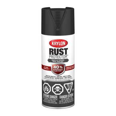 Krylon 469203SFB Rust Protector™ Enamel, Semi-Flat, Black 340 g