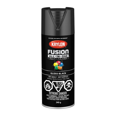 Krylon 42702 Fusion All-In-One™, Gloss, Black - 340g