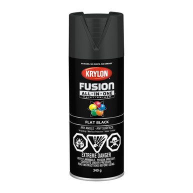 Krylon 42728 Fusion All-In-One™, Flat, Black - 340g