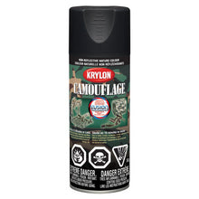 Load image into Gallery viewer, Krylon 44290 Camouflage Paint, Flat, Black - 340g