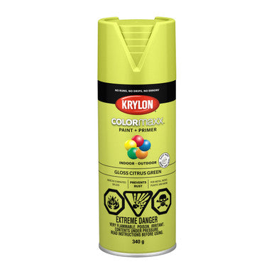 Krylon 45512 COLORmaxx™ Paint + Primer, Gloss, Citrus Green - 450g