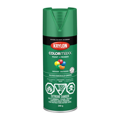 Krylon 45517 COLORmaxx™ Paint + Primer, Gloss, Emerald Green - 450g