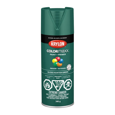 Krylon 45523 COLORmaxx™ Paint + Primer, Gloss, Hunter Green - 450g