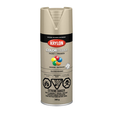 Krylon 45526 COLORmaxx™ Paint + Primer, Gloss, Khaki - 450g