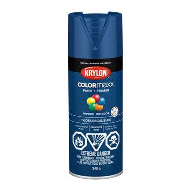 Krylon 45535 COLORmaxx™ Paint + Primer, Gloss, Regal Blue - 450g
