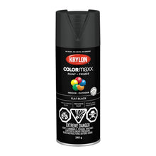 Load image into Gallery viewer, Krylon 45546 COLORmaxx Paint + Primer, Flat, Black - 340g