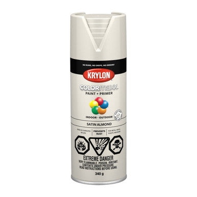 Krylon 45554 COLORmaxx™ Paint + Primer, Satin, Almond - 450g
