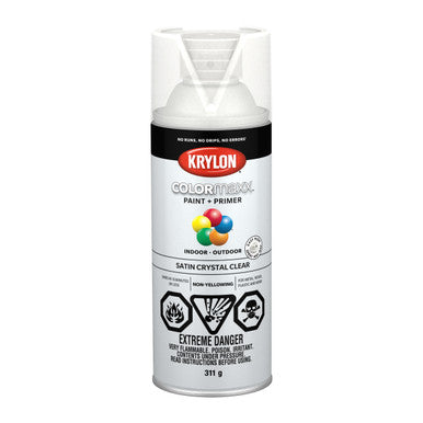 Krylon 45562 ColorMaster™ Paint + Primer, Satin, Crystal Clear - 311g