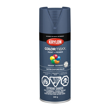 Krylon 45571 COLORmaxx™ Paint + Primer, Satin, Oxford Blue - 450g