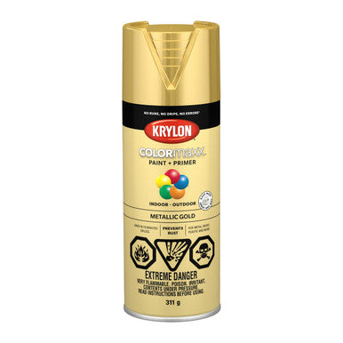 Krylon 45588 COLORmaxx® Metallic Paint, Gold - 311g
