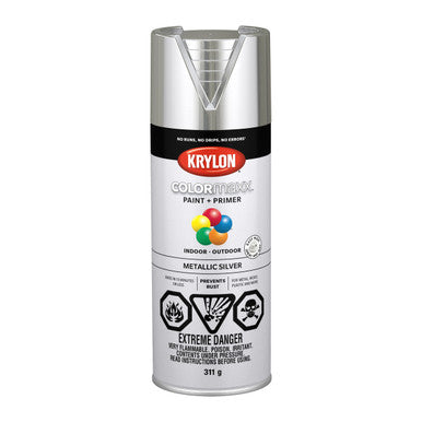 Krylon 45590 COLORmaxx® Metallic Paint, Silver - 311g