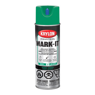 Krylon 458520 Professional Marking Paint - Solvent Based, APWA Green - 482g