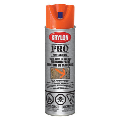 Krylon 458530 Krylon Professional Marking Paint - Water Based, Fluorescent Orange - 482g