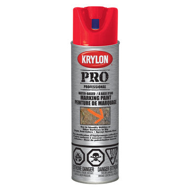 Krylon 458660 Professional Marking Paint - Water Based, Fluorescent Red - 482g