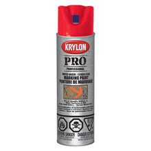Load image into Gallery viewer, Krylon 458660 Professional Marking Paint - Water Based, Fluorescent Red - 482g