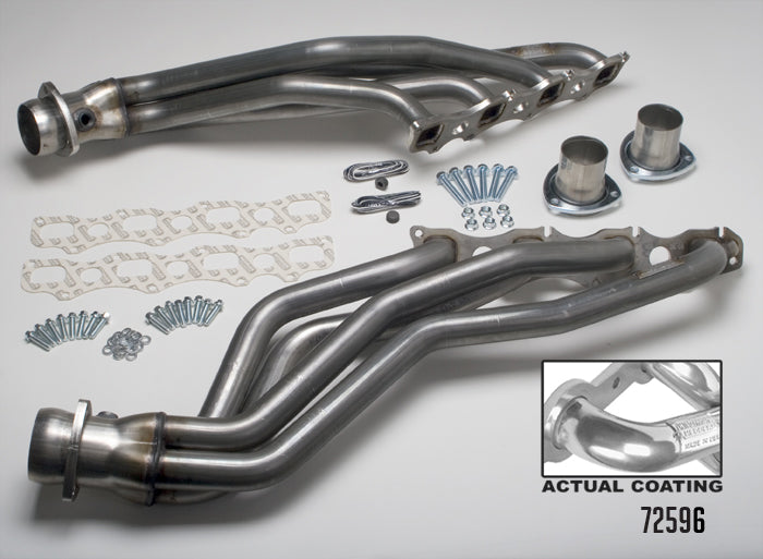 Hedman Hedders 72596 Silver S/S Long Headers For '03-07 Dodge 1500 2WD/4WD Truck 5.7L for Select Dodge Ram