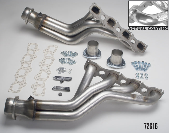 Hedman Hedders 72616 DISCONTINUED-Silver 1-3/4 in. Long Headers For '06-20 Charger/Challenger HEMI for Select Chrysler 300, Dodge Charger, Dodge Magnum