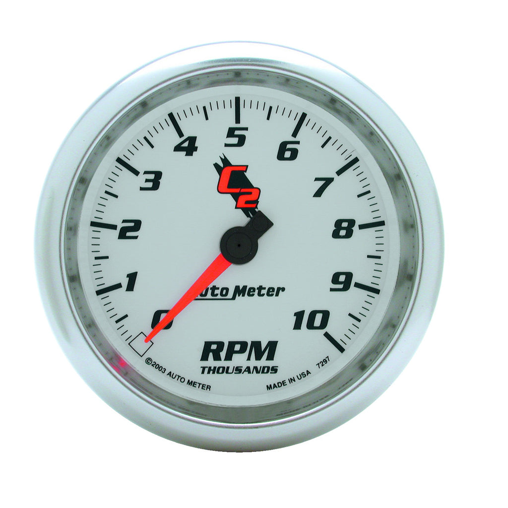 AutoMeter 7297 GAUGE, TACHOMETER, 3 3/8", 10K RPM, IN-DASH, C2