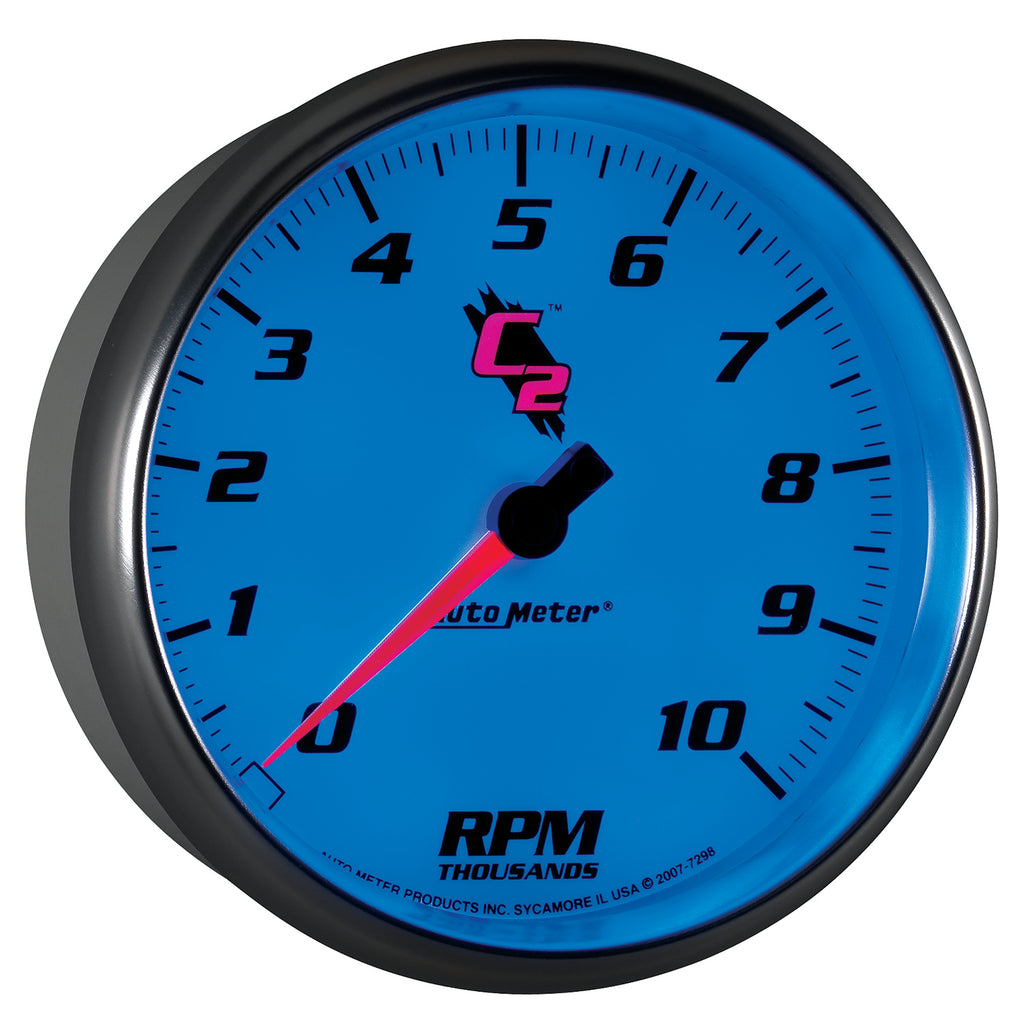 AutoMeter 7298 GAUGE, TACHOMETER, 5", 10K RPM, IN-DASH, C2